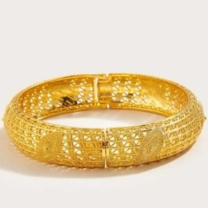 Evil Eye Gold Plated Bangle Bracelet